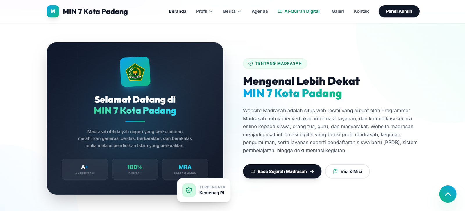 Portal Madrasah LMS MIN 7 Kota Padang